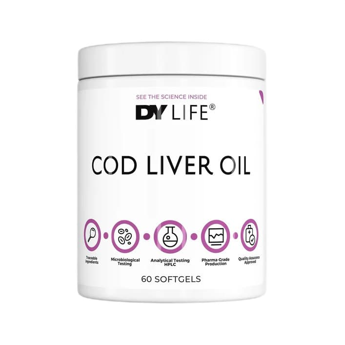 DY LIFE Óleo de Fígado de Bacalhau 60 cápsulas moles – DY LIFE packaging