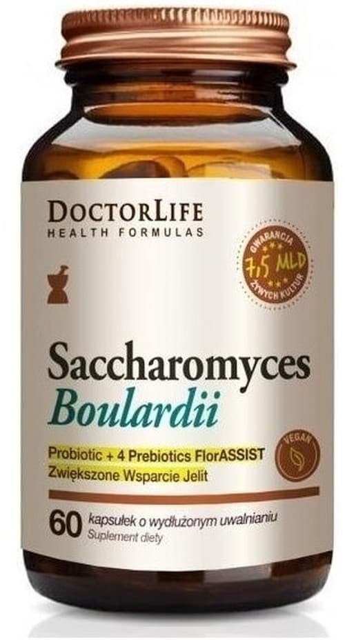 Doctor Life Saccharomyces boulardii 7,5 Mrd. 60 Kapseln – Doctor Life Verpackung