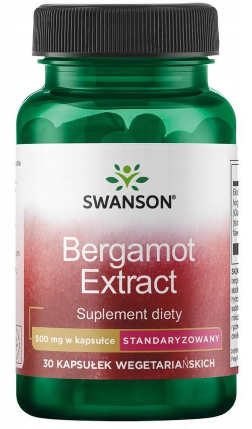 Swanson Bergamot Extract 500mg - 30 pflanzliche Kapseln – Swanson packaging