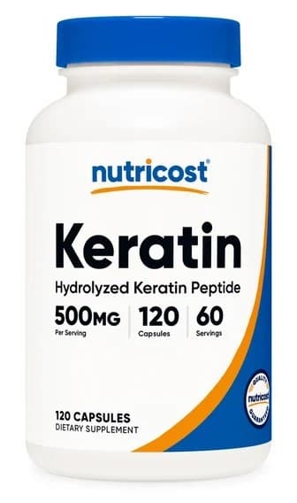 Nutricost - Keratyna - 120 kapsułek – Nutricost opakowanie