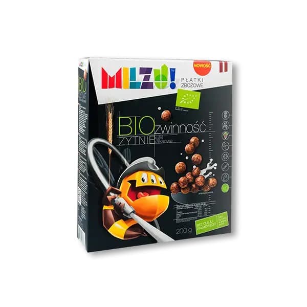 Milzu - Organic Rye-Oat Cocoa Balls – Milzu förpackning
