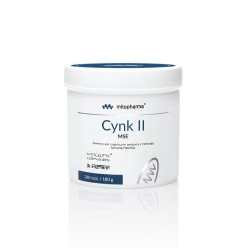 Mitopharma - Cynk II Mse - 120 Tabs – mitopharma förpackning