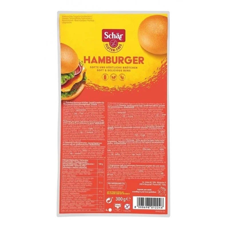 Schär - Hamburger Buns - 300g – Schär förpackning
