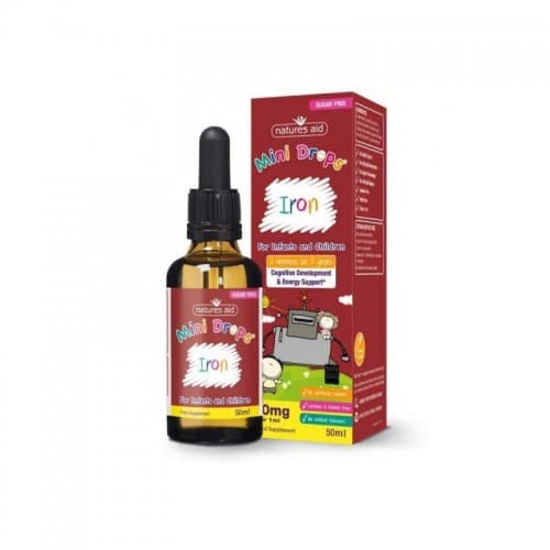 Natures Aid Mini Żelazo per bambini 50 ml – Nature's Aid confezione