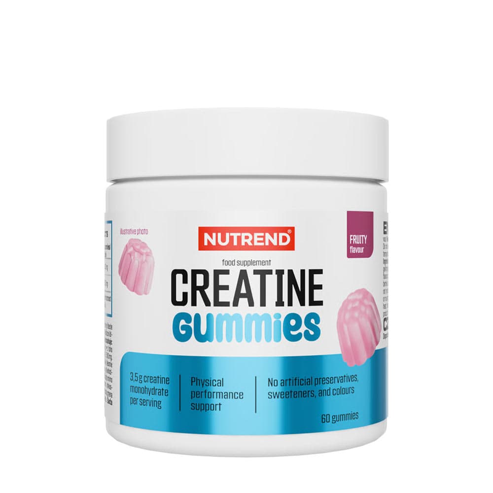 Creatine Gummies, Fruity - 60 żelków | Nutrend – Nutrend opakowanie