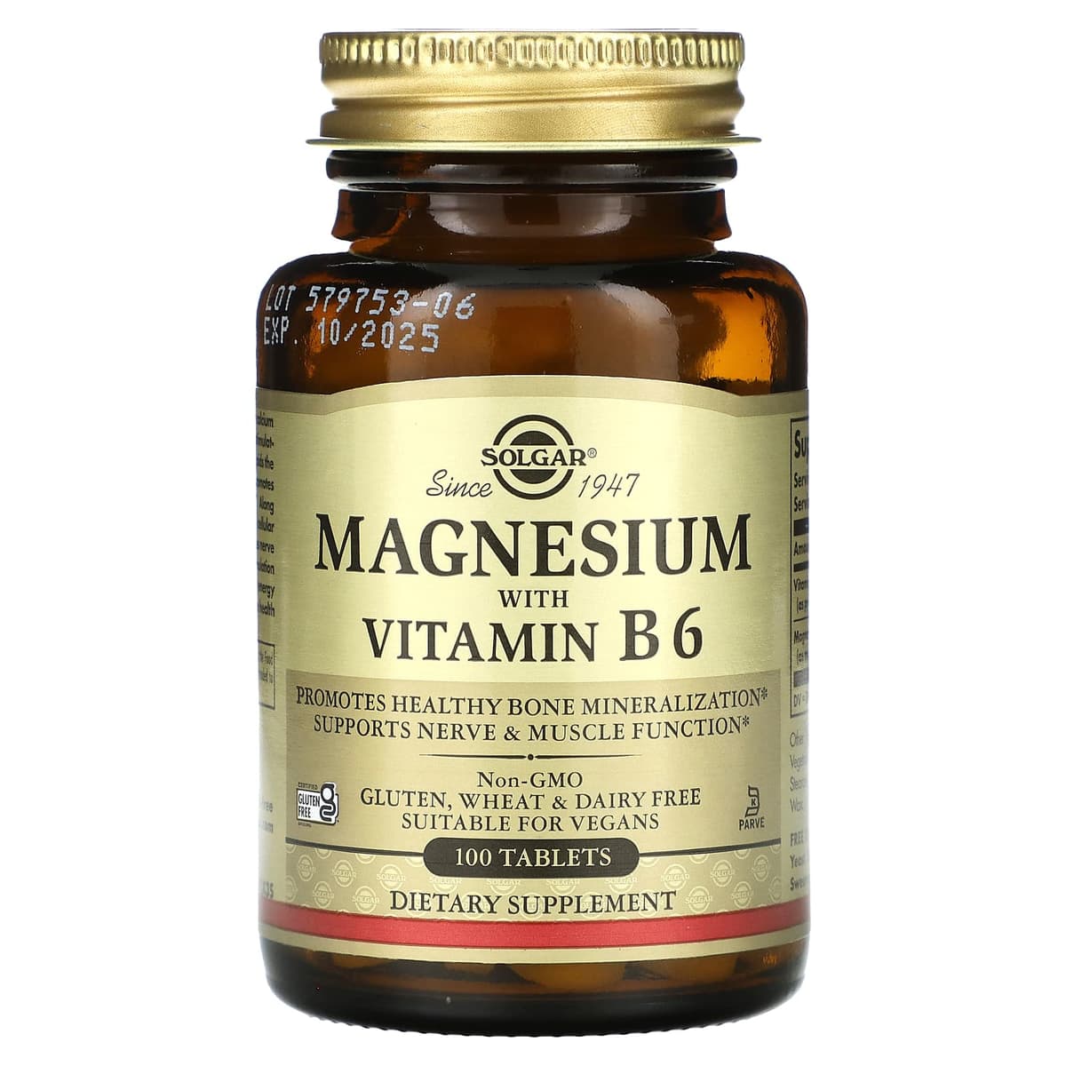 Solgar - Magnesio con Vitamina B6 – Solgar empaque