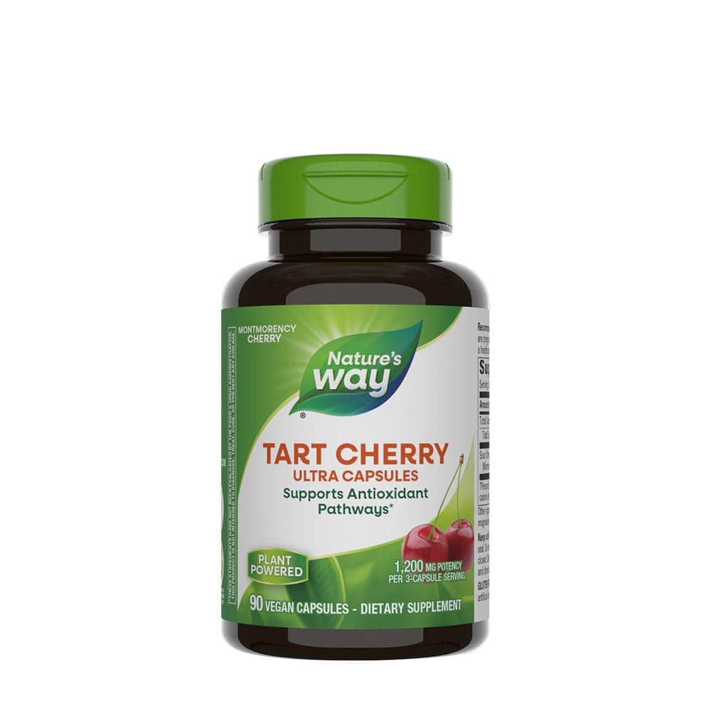 Nature's Way Tart Cherry Ultra 1200 mg - 90 cápsulas veganas – Nature's Way empaque