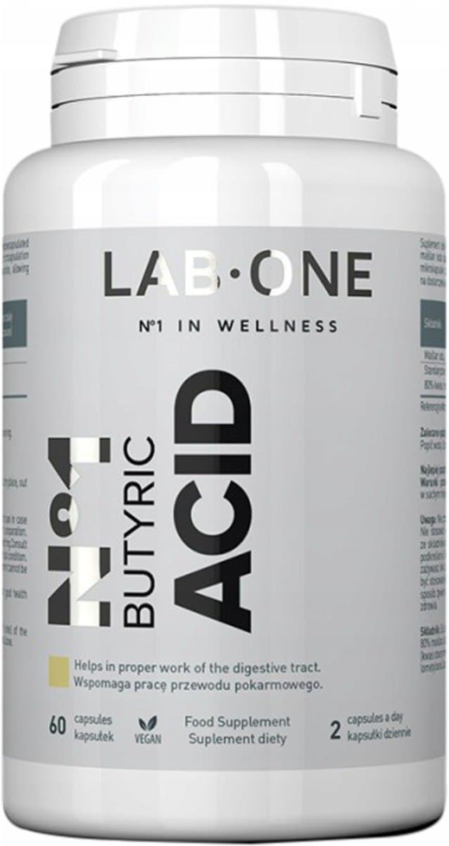 LAB ONE N°1 Butyric ACID 60 capsules – LAB ONE packaging