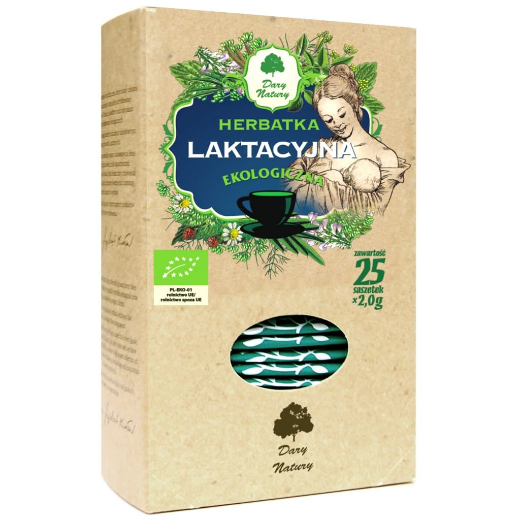 DARY NATURY - Herbatka Laktacyjna fix BIO 25*2g DARY NATURY – Dary Natury förpackning