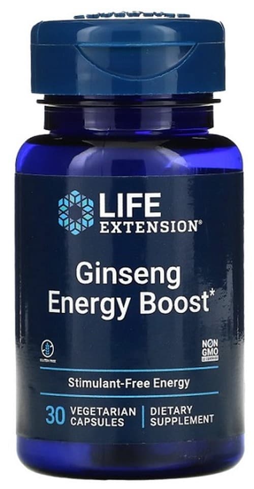 Life Extension - Ginseng Energy Boost - 30 Caps – Life Extension förpackning