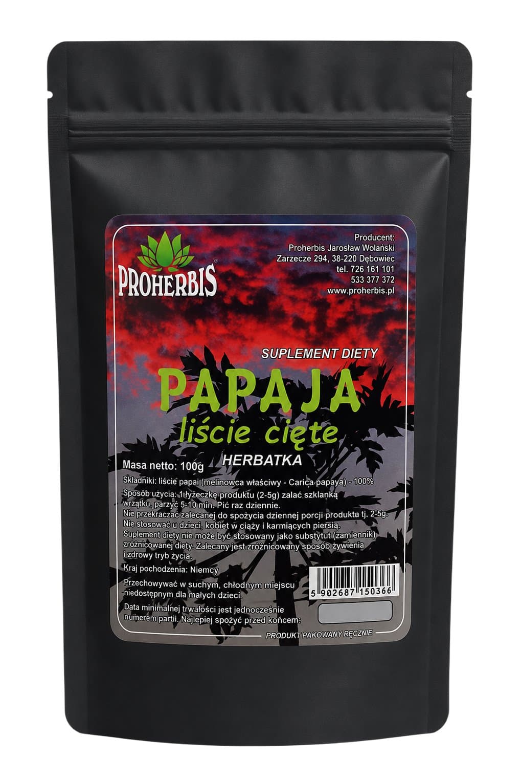 Proherbis - Papaya Cut Leaves - 100g