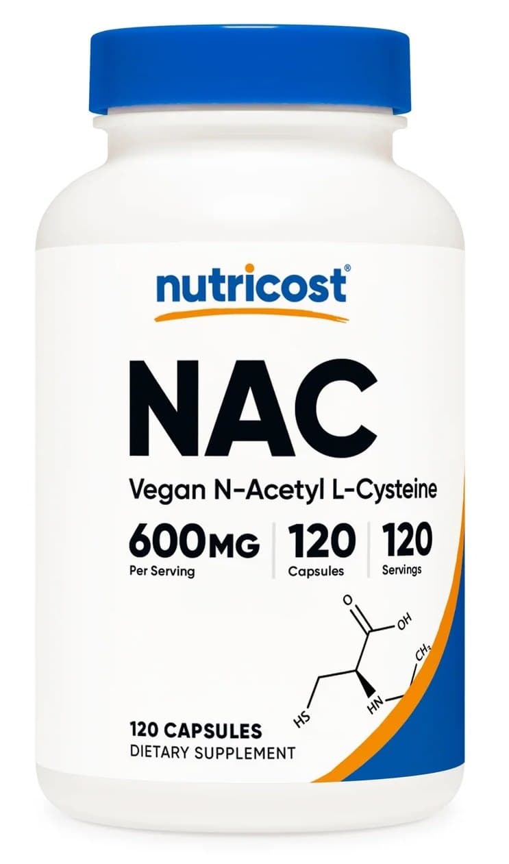 Nutricost - NAC N-Acetil L-Cisteína - 120 Cápsulas – Nutricost empaque
