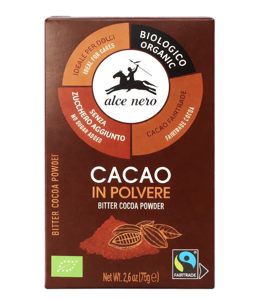 Alce Nero - Bitter Cocoa Powder - 73g – Alce Nero packaging