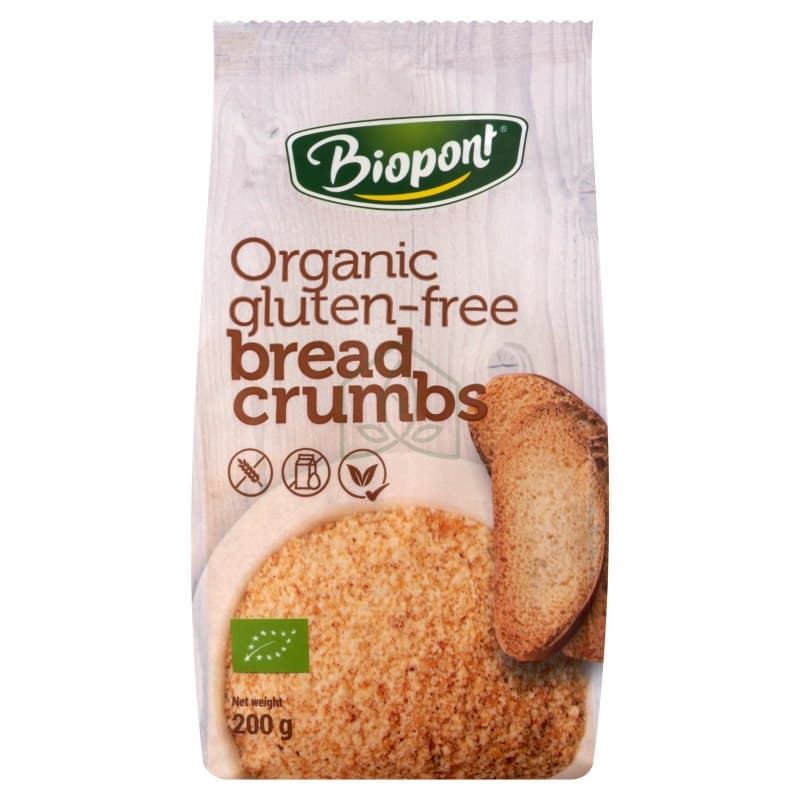 Biopont Gluten-Free Breadcrumbs BIO 200 g – Biopont packaging