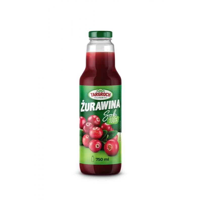 Targroch - Cranberry Juice 100% - 750 ml – Targroch förpackning