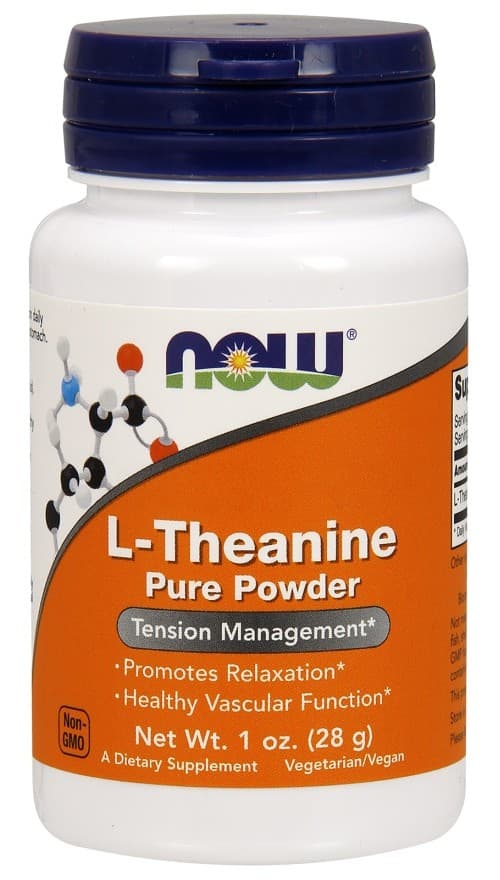 NOW Foods L-Theanine Pure Powder 28g – NOW Foods opakowanie