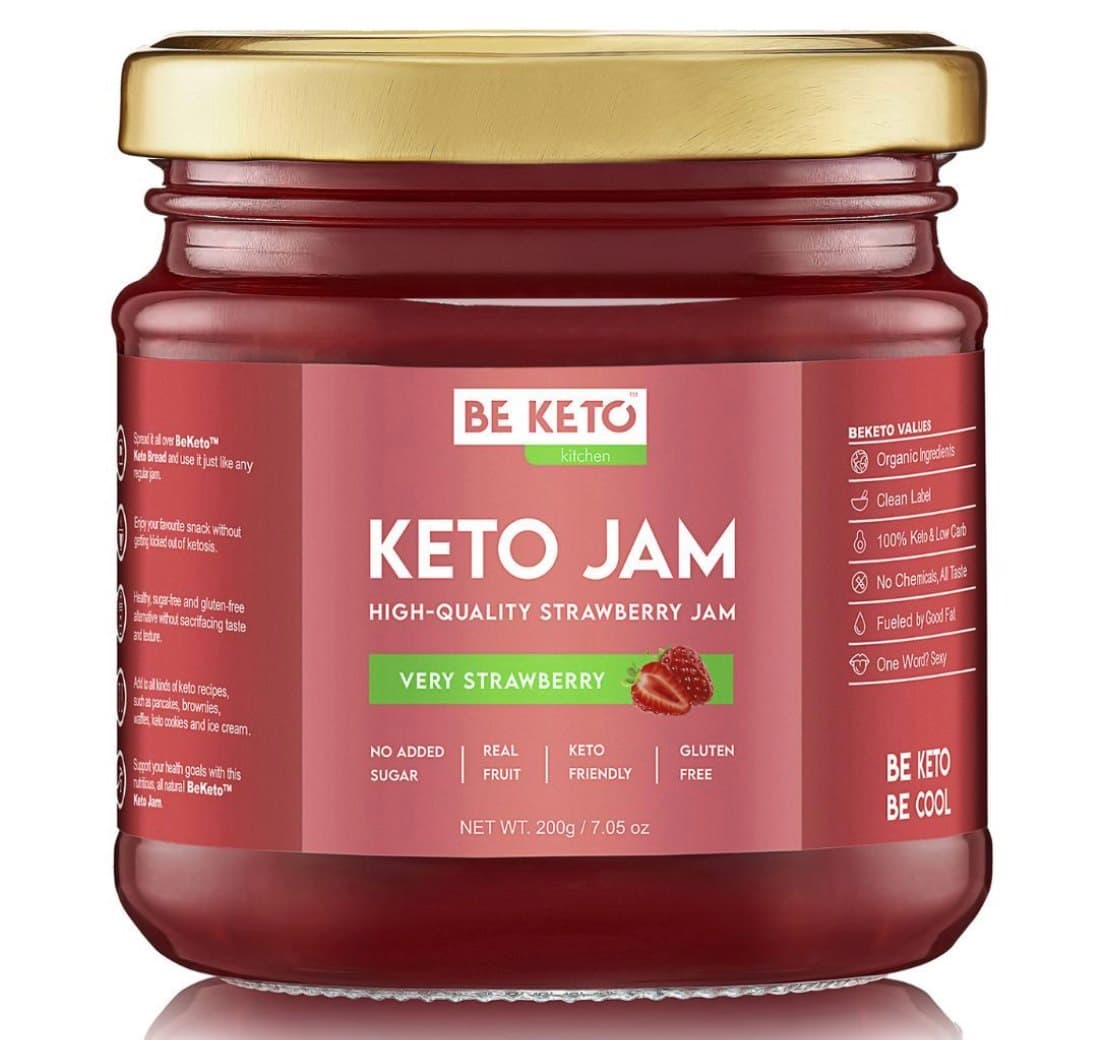 Be Keto - Keto Jam - Sugar-Free Spread – BE KETO förpackning