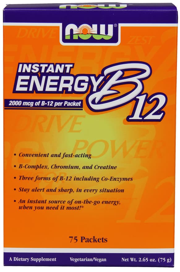 NOW Foods - Vitamin B-12 Instant Energy - 75 Sachets