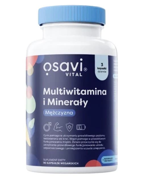 Osavi - Multivitaminici e minerali per uomini - 90 capsule – Osavi packaging