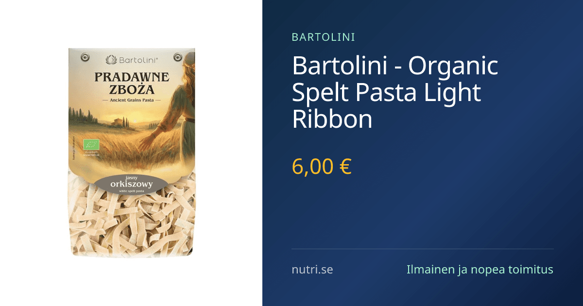 Bartolini - Organic Spelt Pasta with Spinach Ribbons 250g