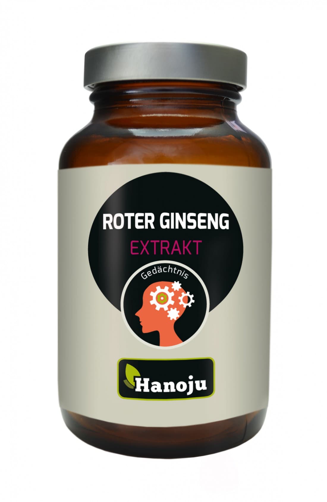 Hanoju - Rød ginsengekstrakt - 450 mg, 90 kapsler – emballage