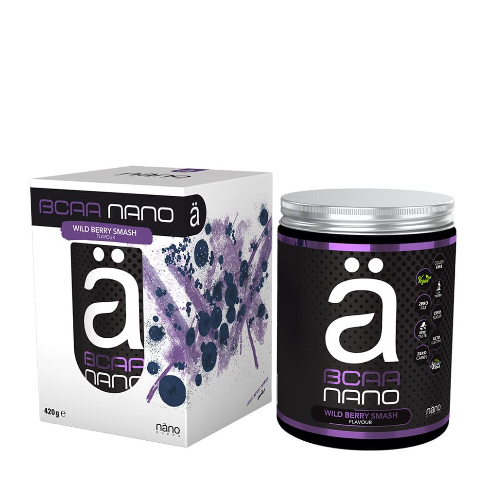 Nanosupps - BCAA Nano, Wild Berry Smash - 420g – Nanosupps förpackning