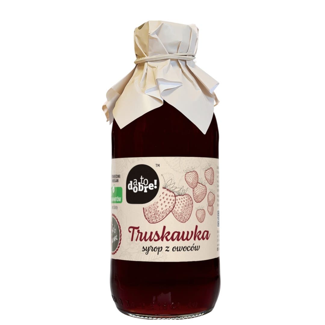 ATODOBRE! - Frugtsirup - Jordbær, 330 ml – emballage