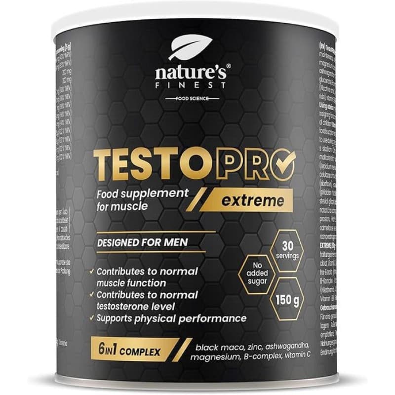 NUTRISSLIM D.O.O. - Nature's Finest TestoPRO Extreme 150 g – NUTRISSLIM D.O.O. opakowanie