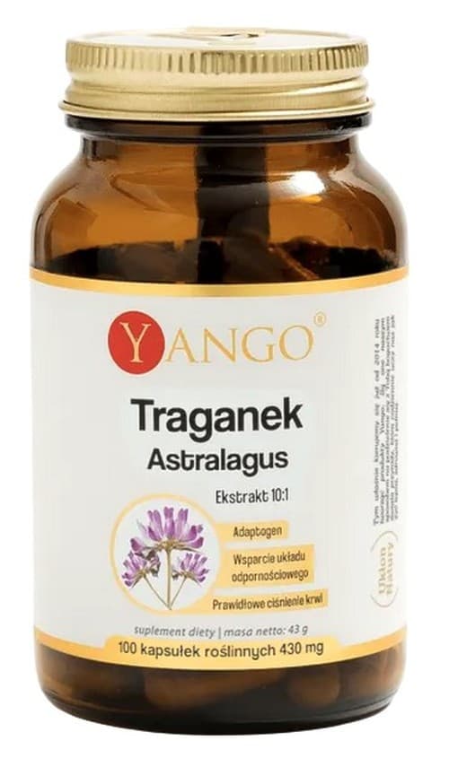 Yango Astragalus Extract 10:1 – 100 Wegańskich Kapsułek – Yango packaging