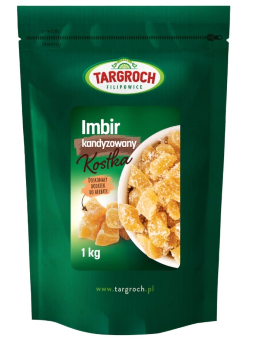 Targroch Imbir kandiert Würfel 1kg – Targroch Verpackung