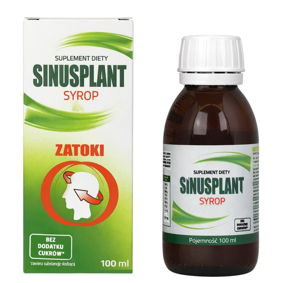Zatoki (Planta-Lek) - Sinusplant Sugar-Free Syrup 100ml – Zatoki förpackning