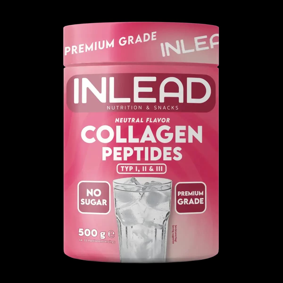Inlead - Kollagenpeptider - Naturell, 500 g – förpackning