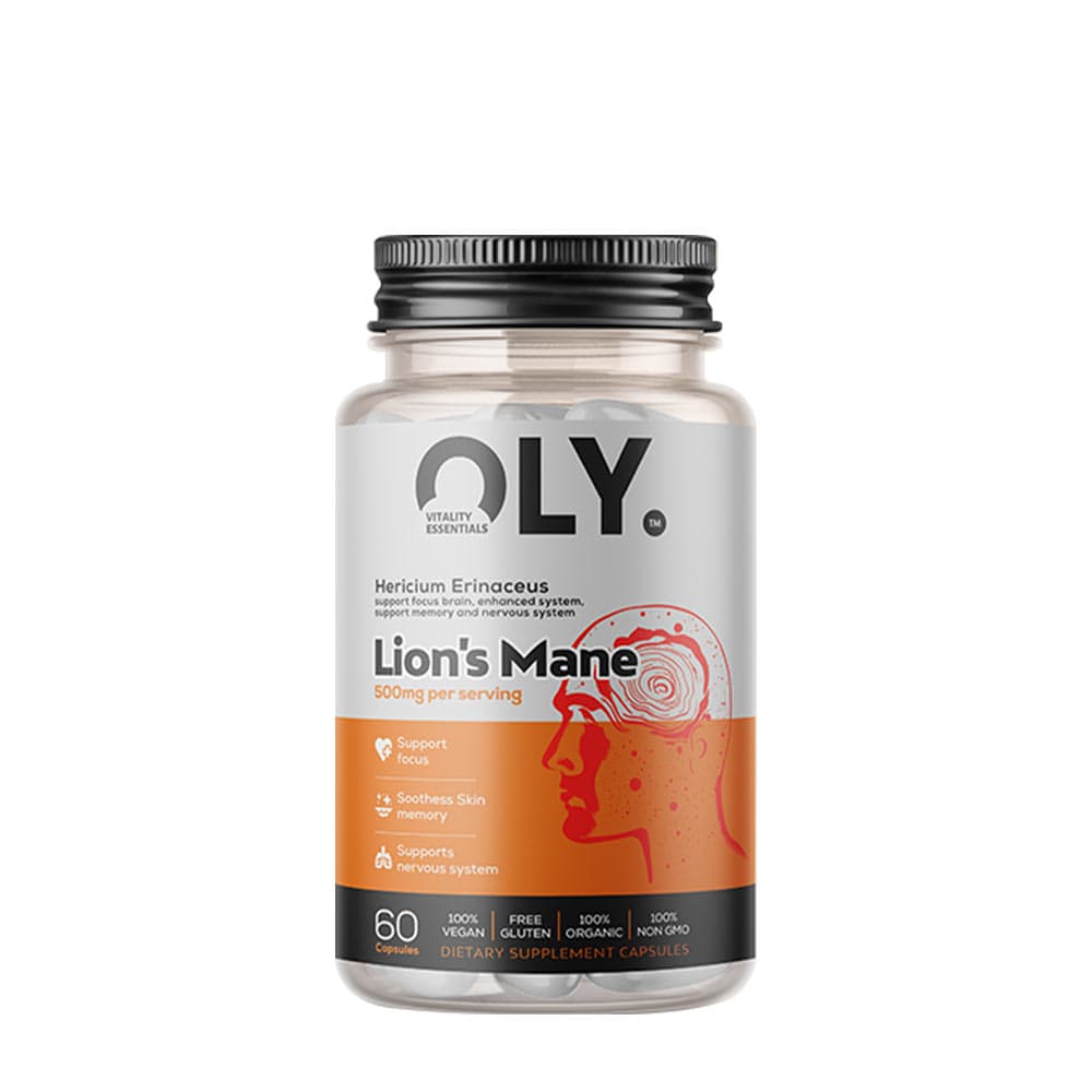 Oly Lion's Mane 500 mg - 60 Capsules – Oly packaging