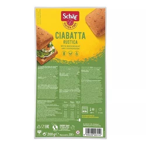 Schar Ciabatta rustica wieloziarnista 4x50 g 200 g – Schär opakowanie
