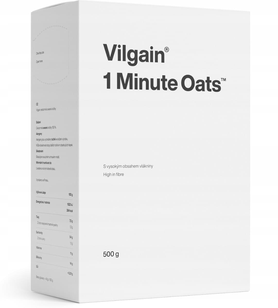 Vilgain Quick Oats Flakes 500 g – Vilgain packaging