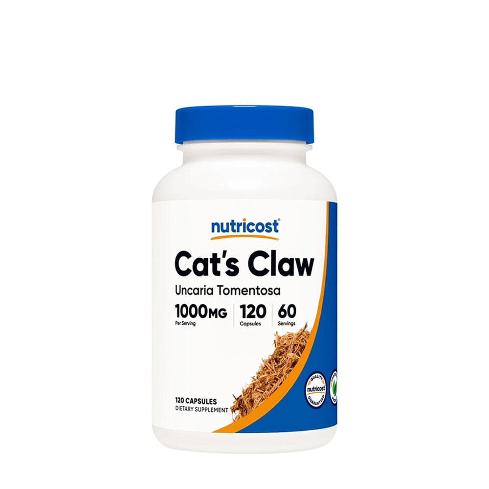 Nutricost Cat'S Claw 1000 mg - 120 cápsulas vegetales – Nutricost empaque