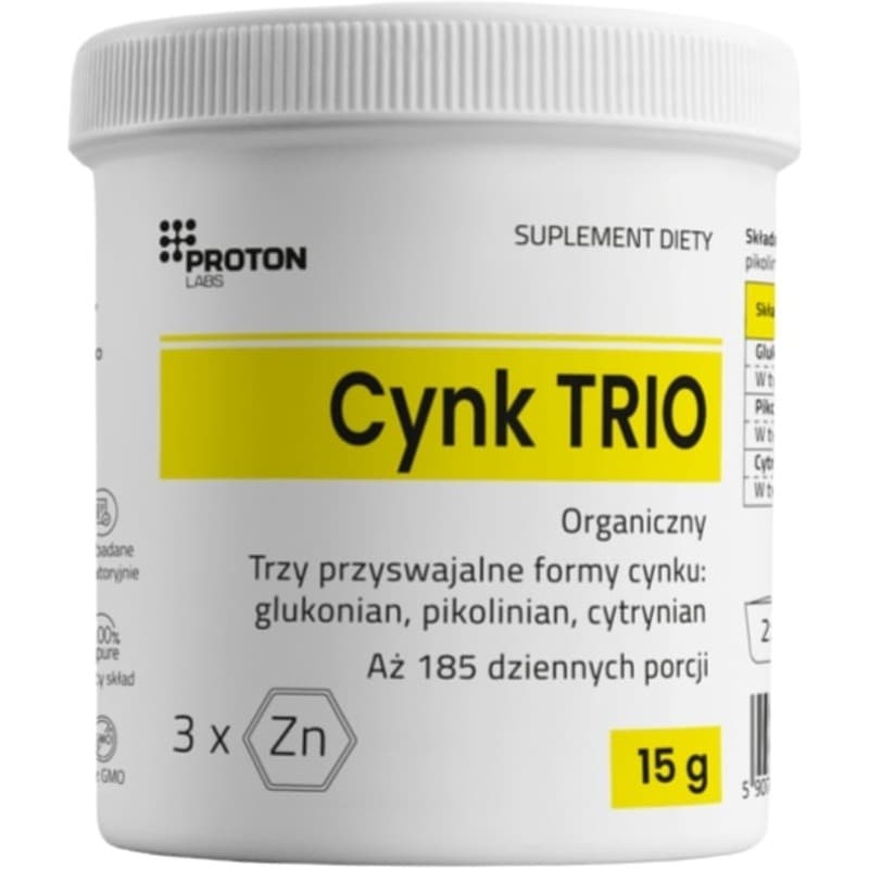 PROTON LABS - Zinc Trio Powder 15g – PROTON LABS förpackning