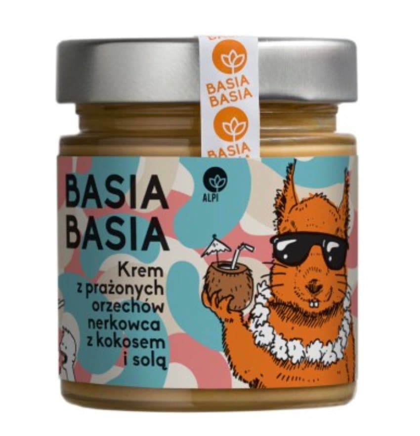Alpi BasiaBasia Krem with roasted cashew, coconut and salt 210 g – ALPI packaging