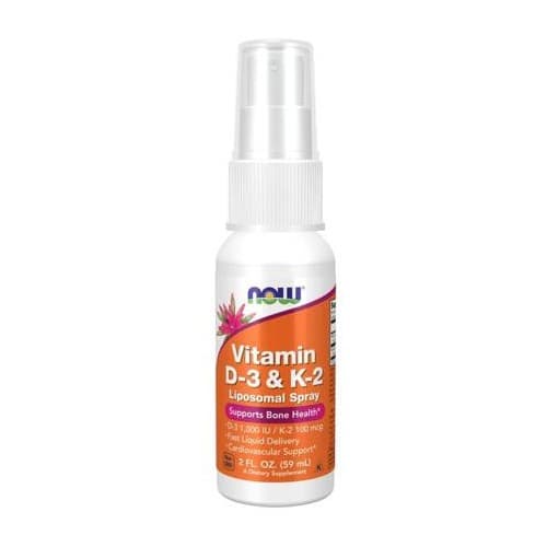NOW Foods Vitamina D-3 & K-2 Liposomale in spray 59 ml – NOW Foods confezione