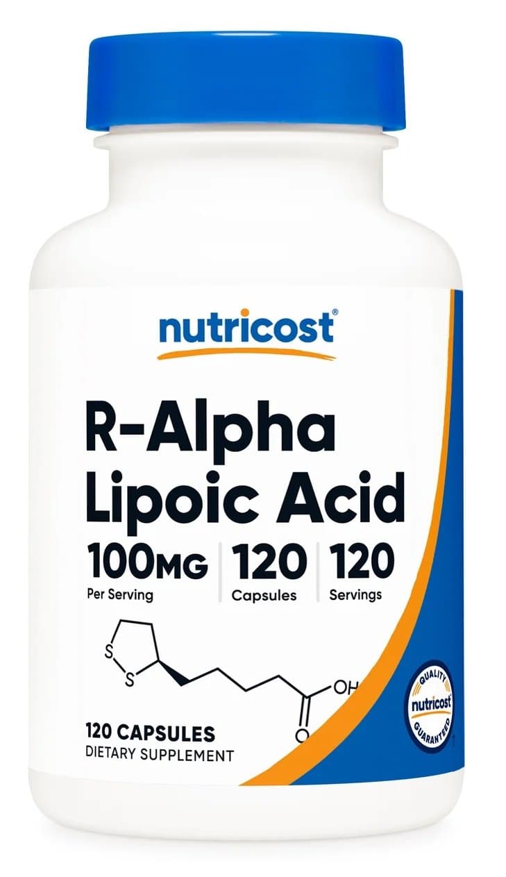 Nutricost - R-Alpha Kyselina lipoová - 120 kapsułek – Nutricost opakowanie