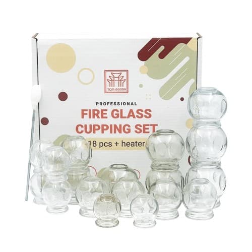 TCM Goods - Profesjonalny zestaw kubków szklanych do masażu ogniem - 18 sztuk – TCM Goods opakowanie