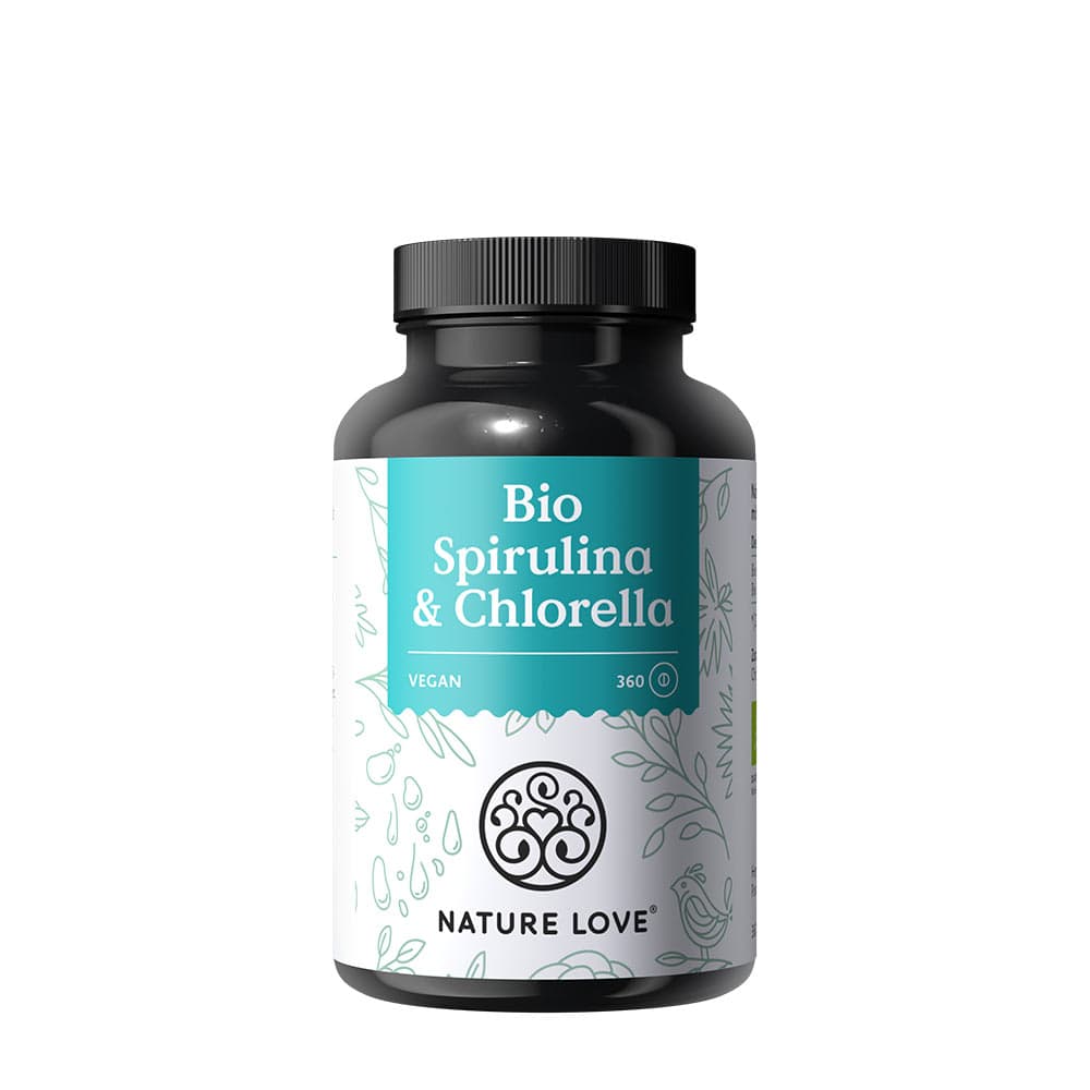 Nature Love Organic Spirulina & Chlorella - 360 compresse – Nature Love confezione