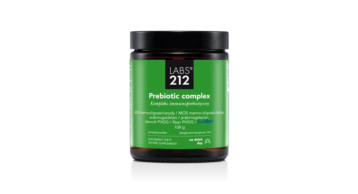 LABS 212 - Complexe prébiotique, MOS, arabinogalactane et PHGG Sunfiber - 108 g – LABS 212 emballage