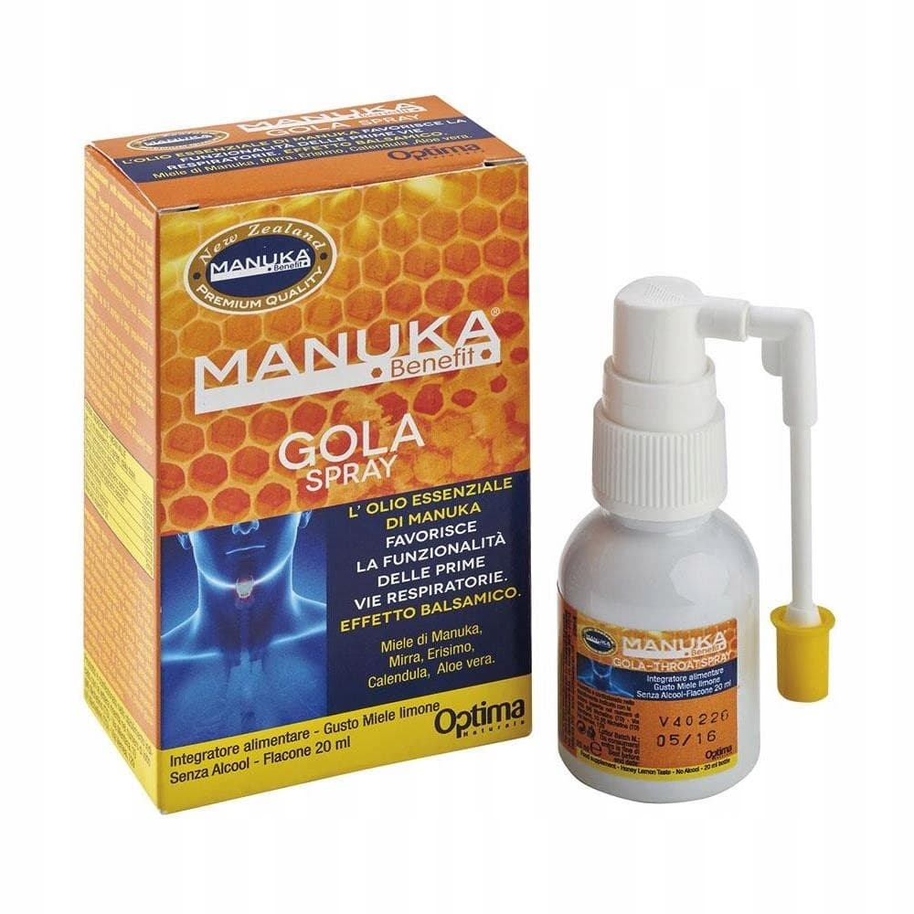 Manuka Medical - Spray para la garganta sin alcohol 20ml – Manuka Medical empaque
