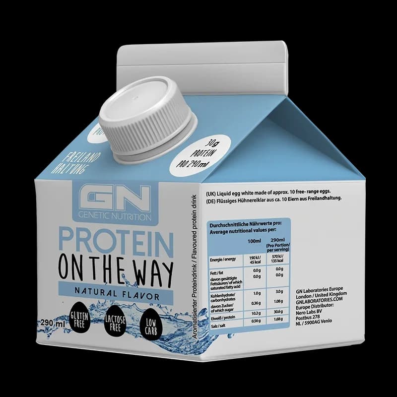 GN Labaratories - Protein für unterwegs - 6 × 300 ml, Natur – GN Labaratories Verpackung