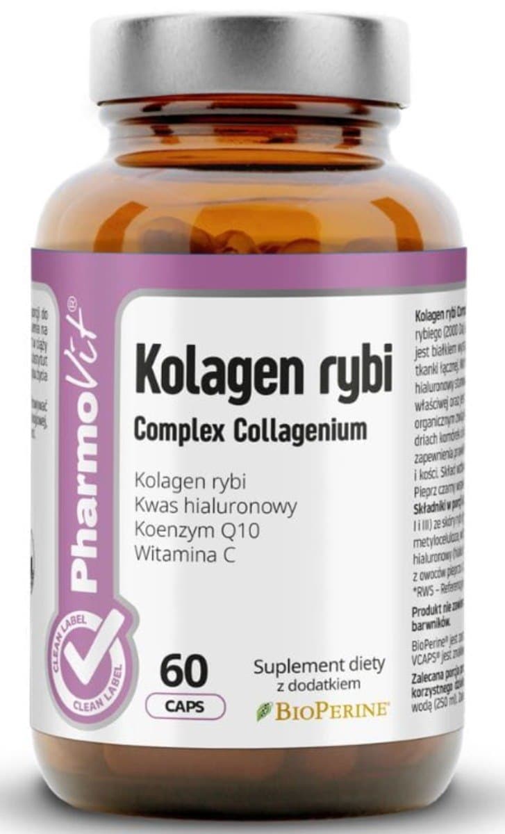 Pharmovit Collagène Marin Complex Collagenium 60 capsules – Pharmovit emballage