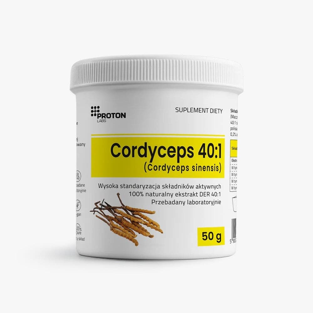 PROTON LABS - Cordyceps Powder 50g – PROTON LABS förpackning