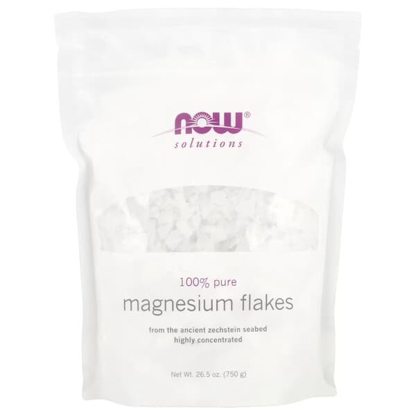 NOW Foods - 100% Pure Magnesium Flakes - 750g – NOW Foods packaging