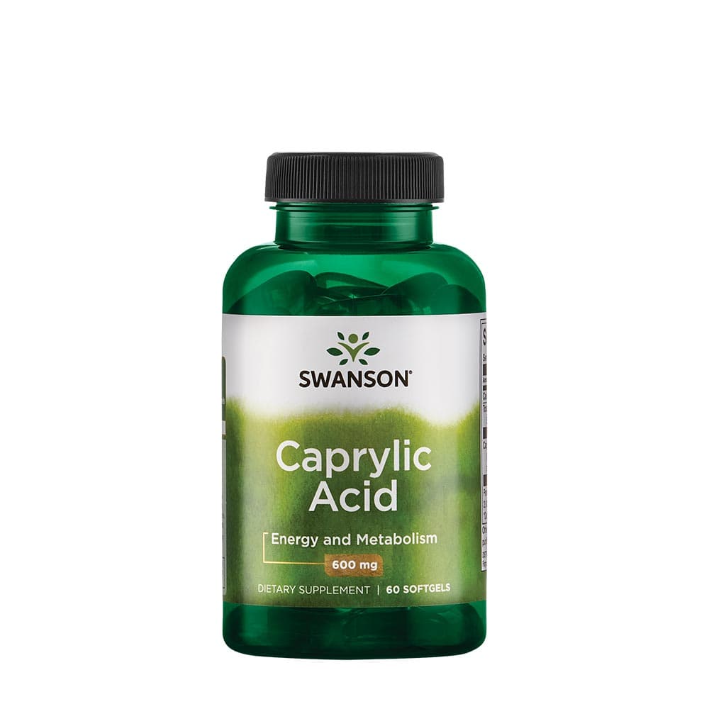 Swanson - Caprylic Acid 600mg, 60 miękkich kapsułek – Swanson packaging