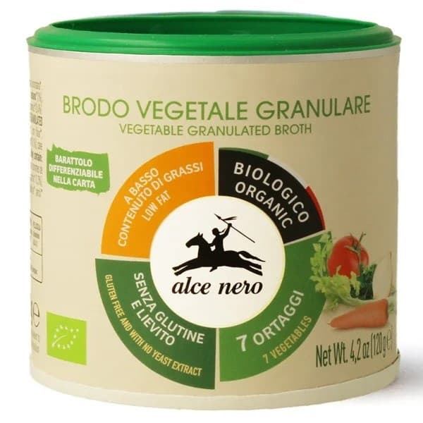 Alce Nero - Vegetable Granulated Broth - 120g – Alce Nero förpackning